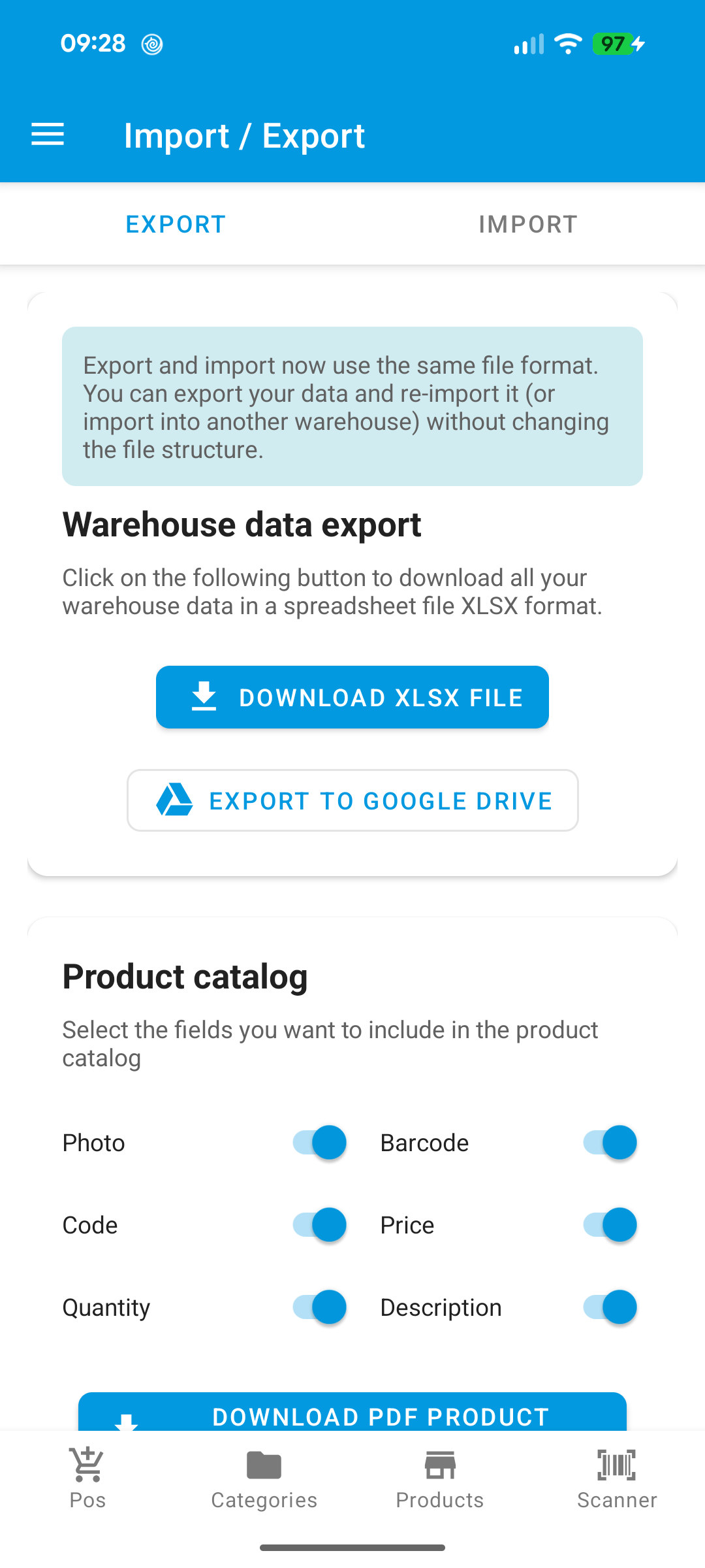 Importar y exportar