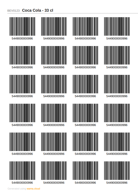 Label barcode only