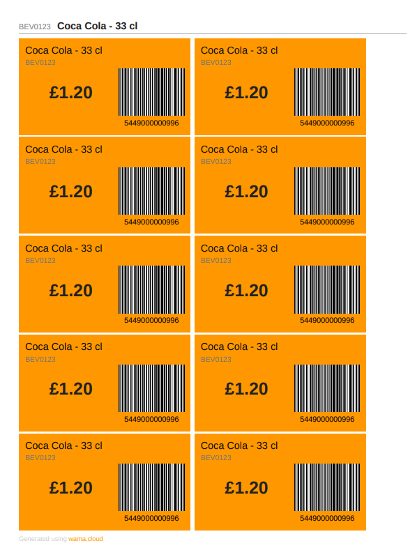Label with offer