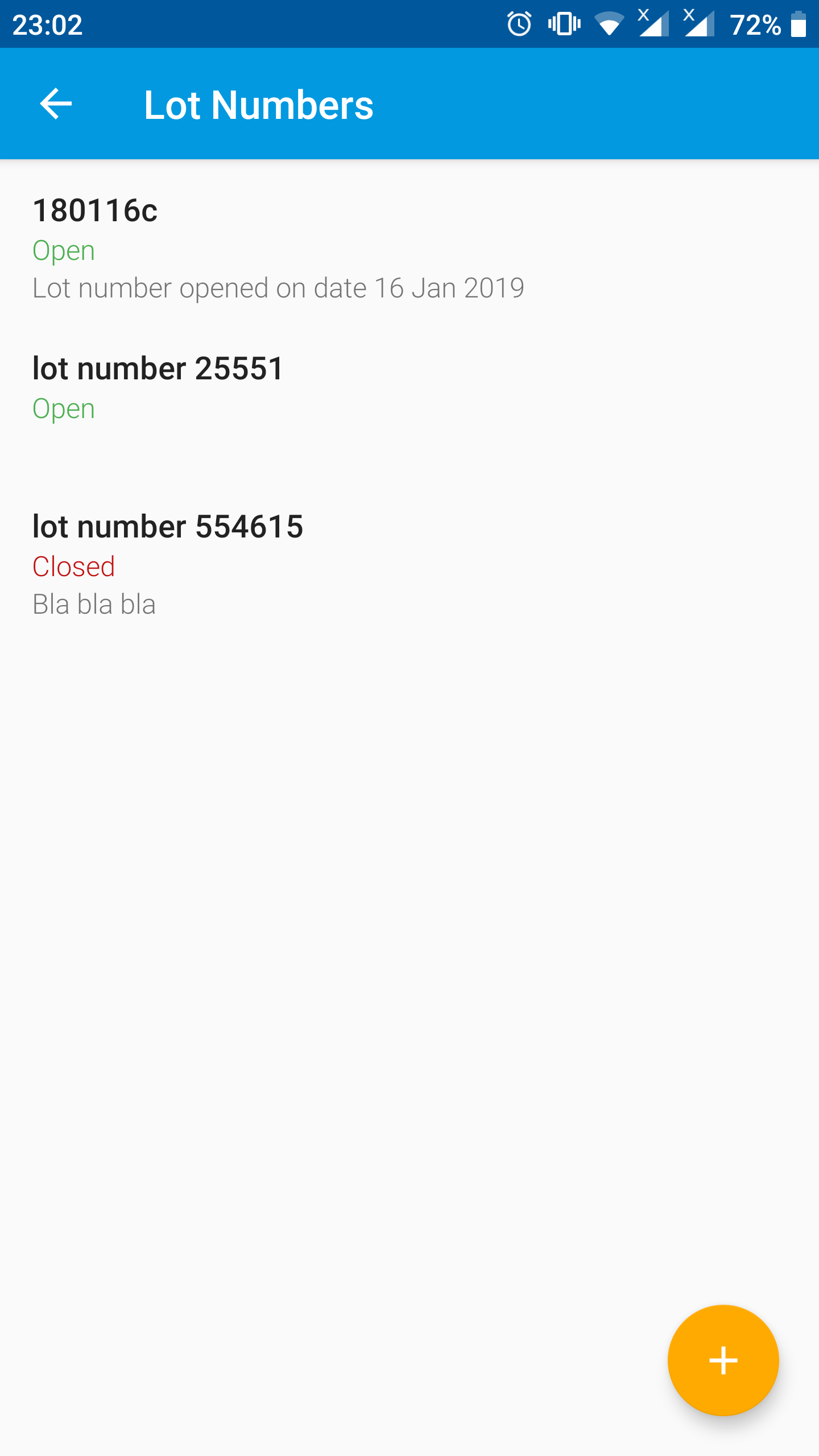 Lot numbers